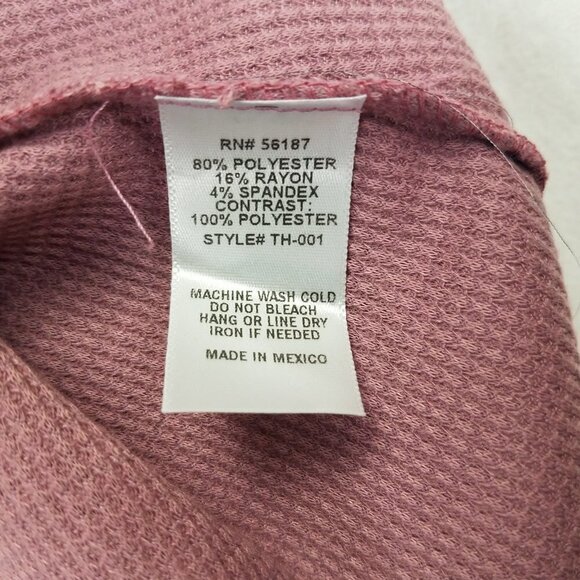 NEW Baea Size 1X Waffle Knit top in Blush with Contrasting Sleeves Boho NWT $88 - Picture 6 of 8